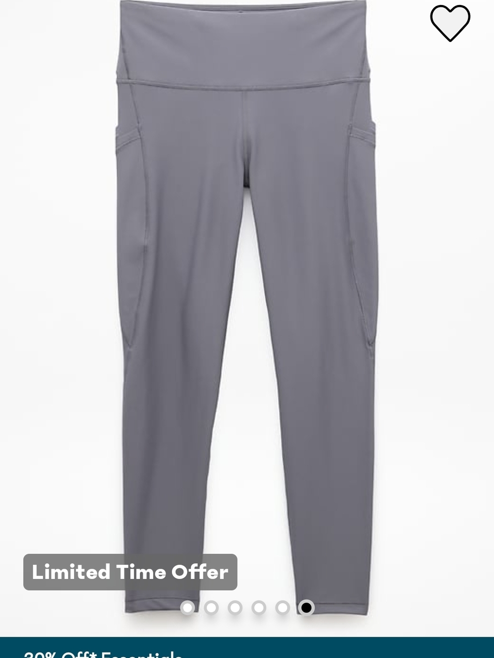 Athleta High-Rise Slate Grey Interval Stash 7/8 Tight Performance Leggings - Picture 2 of 7